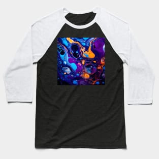 Cosmic Dance: An Abstract Universe of Color Baseball T-Shirt